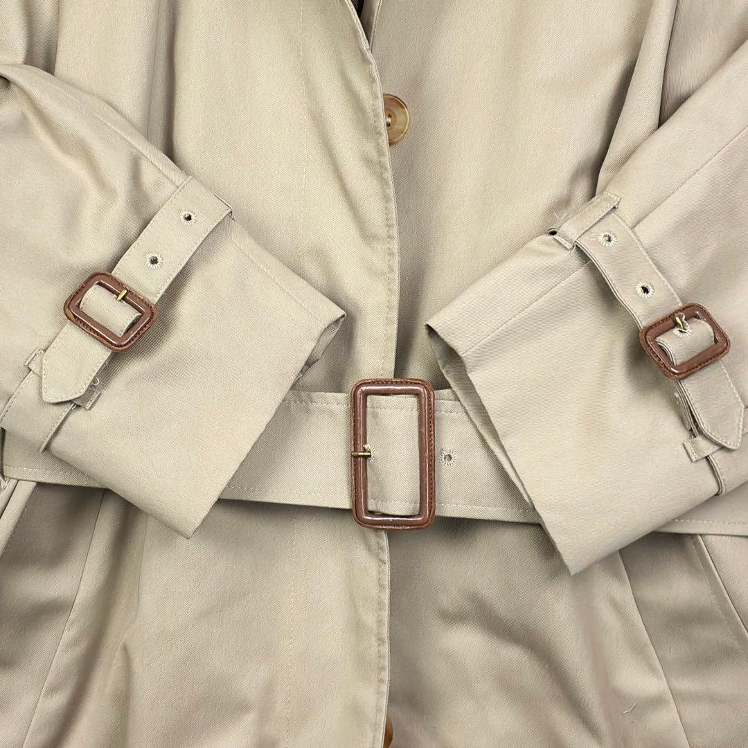 極美品　アクアスキュータム　マキシ丈　ボリューム袖　シングルトレンチコート　M