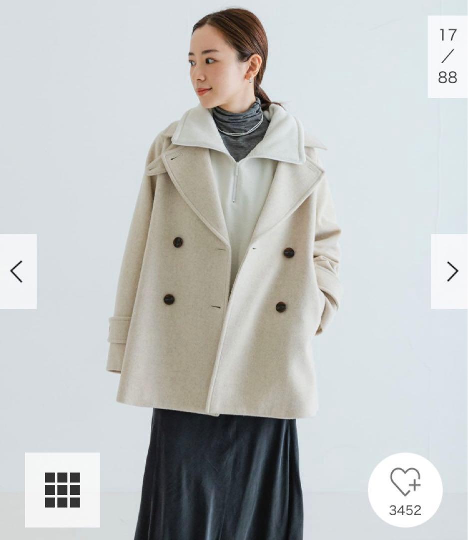 新品タグ付 TOP BEIGE アーバンリサーチ　スーパー100メルトンPコート