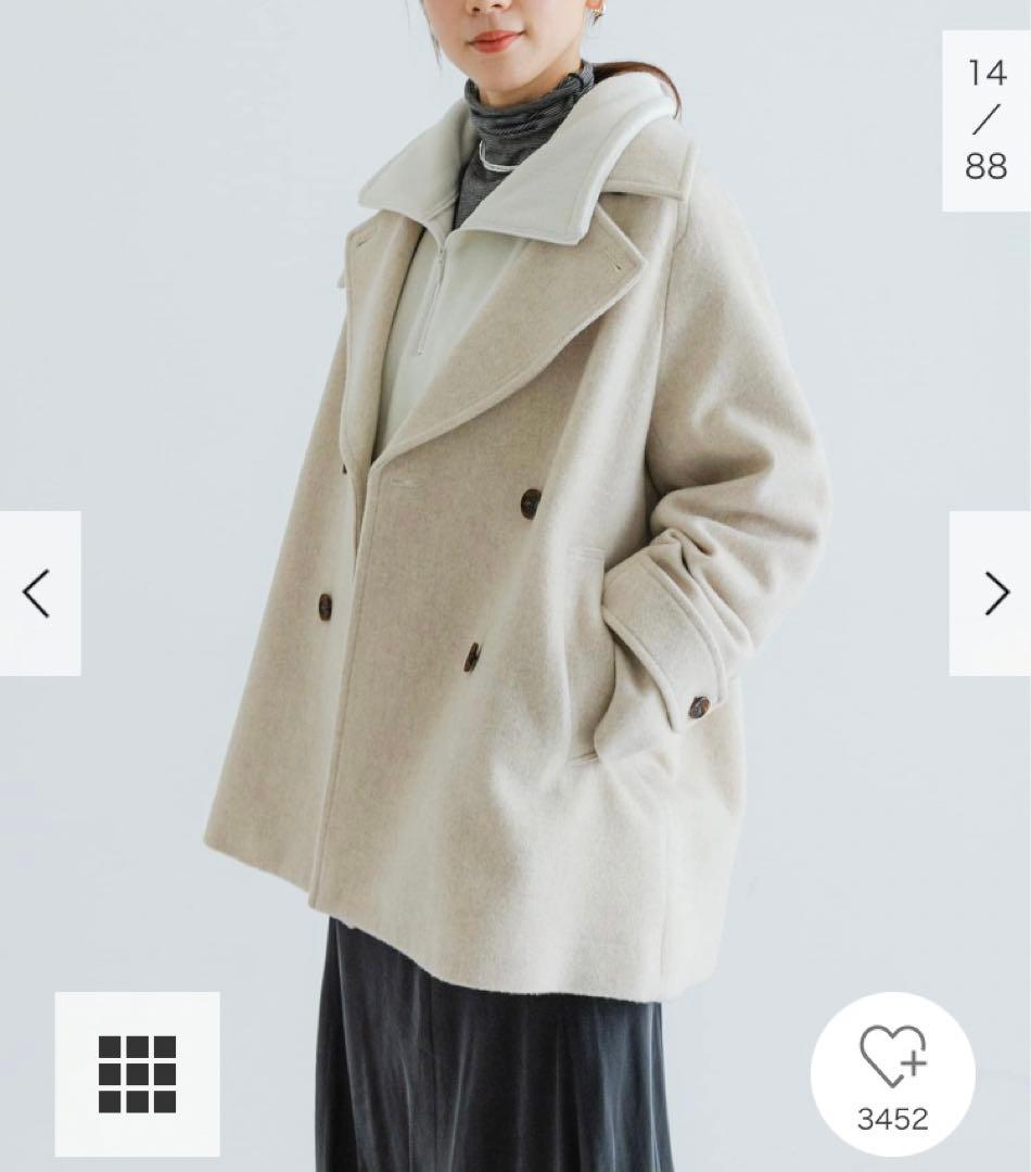 新品タグ付 TOP BEIGE アーバンリサーチ　スーパー100メルトンPコート