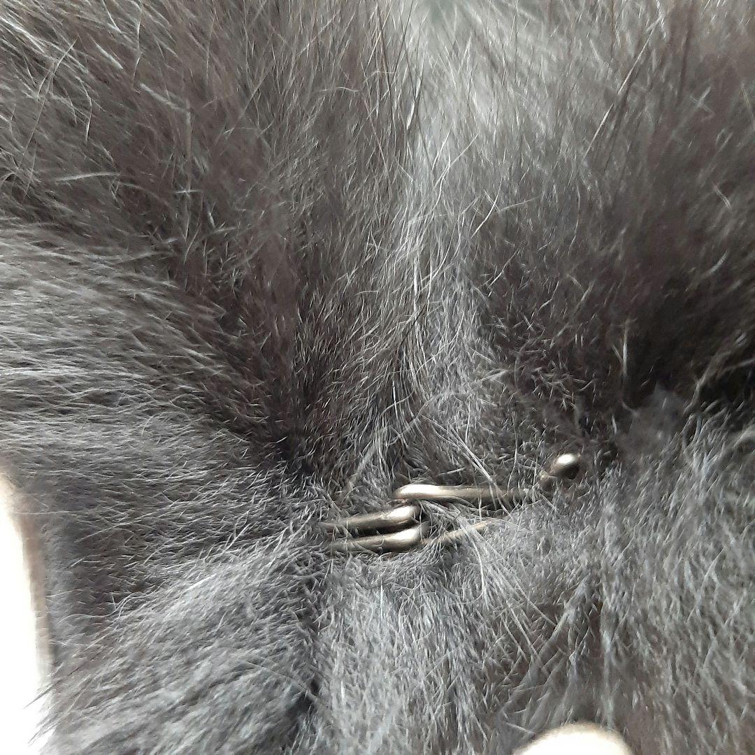 ジャンニロジュディチェ ポンチョ ケープ カシミヤ100 フォックス　黒　40