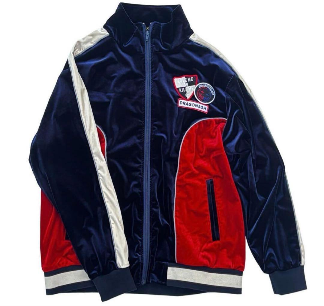 『kj』IKUZONE ジップアップジャケット ネイビー・レッド