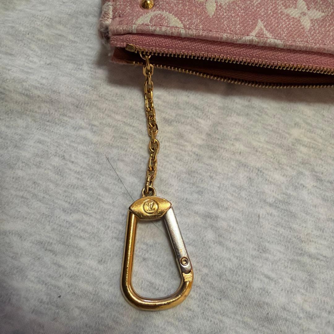 LOUIS VUITTON ピンク キーケース　デニム生地