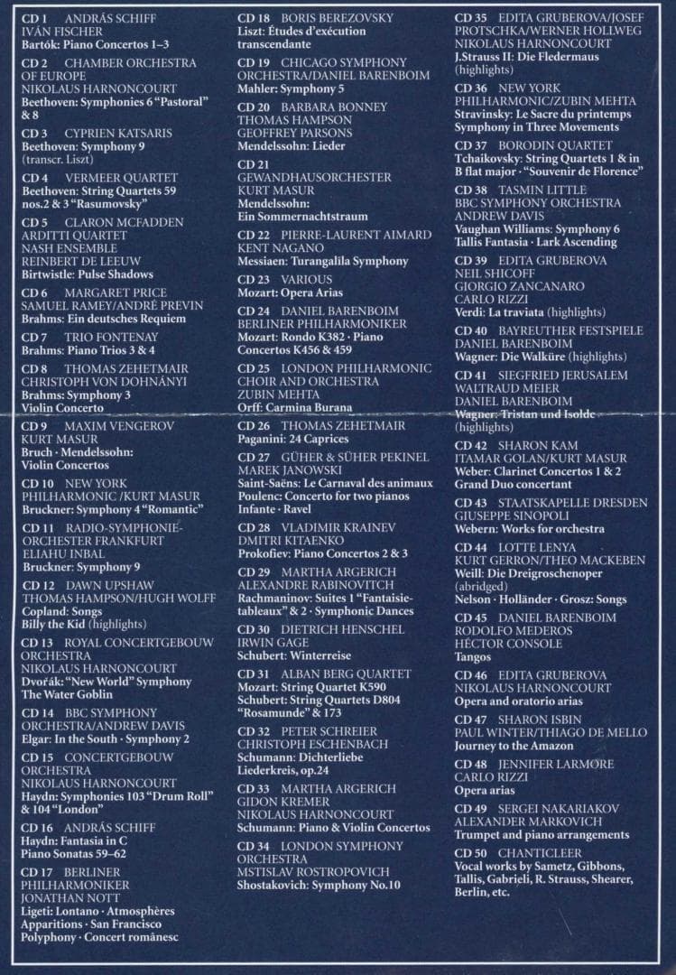 テルデック（TELDEC）名演コレクション 50枚組（限定盤）