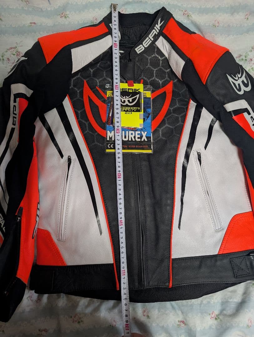 新品　ベリック　レザージャケット　52サイズ　黒／白／赤　LL　BERIK