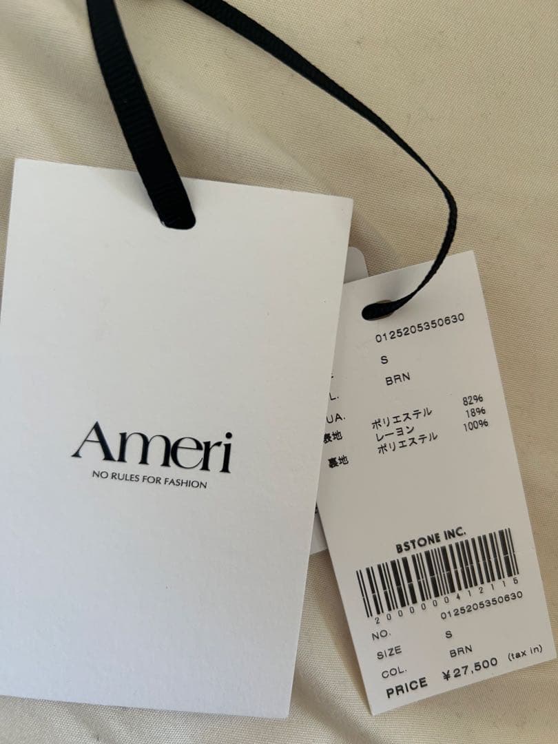 ワンピース Ameri WAIST CROSS CHECK DRESS