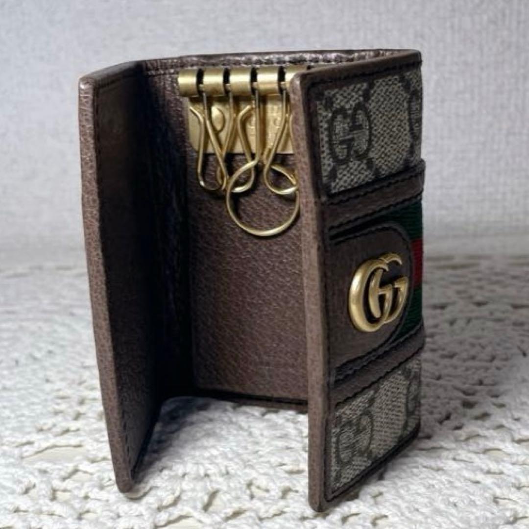 極美品　GUCCI オフィディア　GGマーモント　シェリー　キーケース