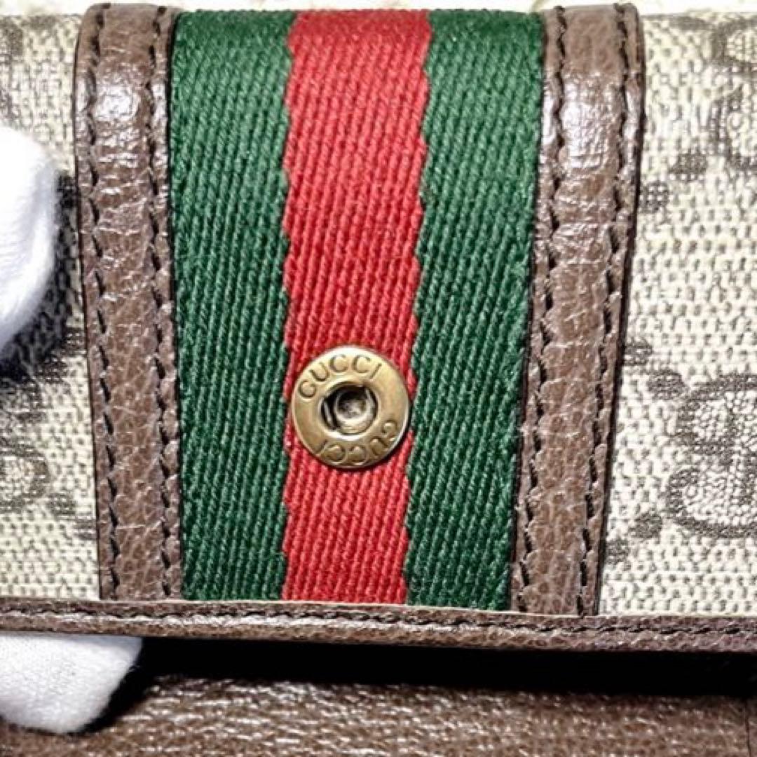 極美品　GUCCI オフィディア　GGマーモント　シェリー　キーケース