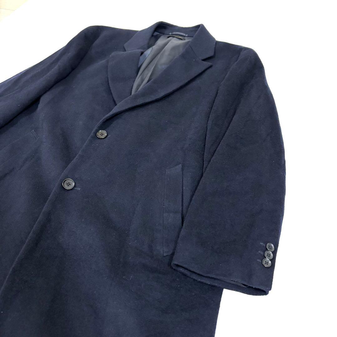 UNIQLO カシミヤ混　チェスターコート　NAVY XXL ロングコート