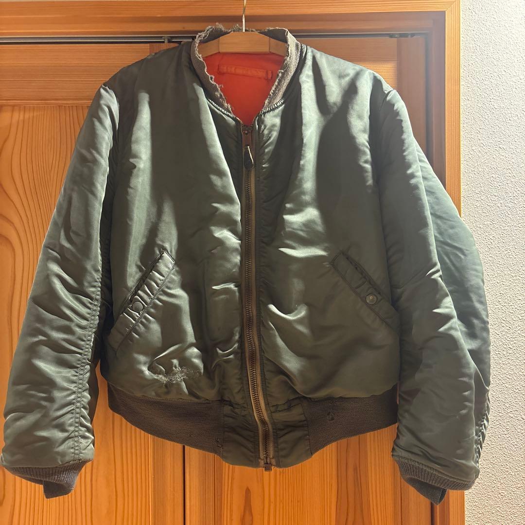 60s MA-1ジャケット オリーブグリーン Lサイズ