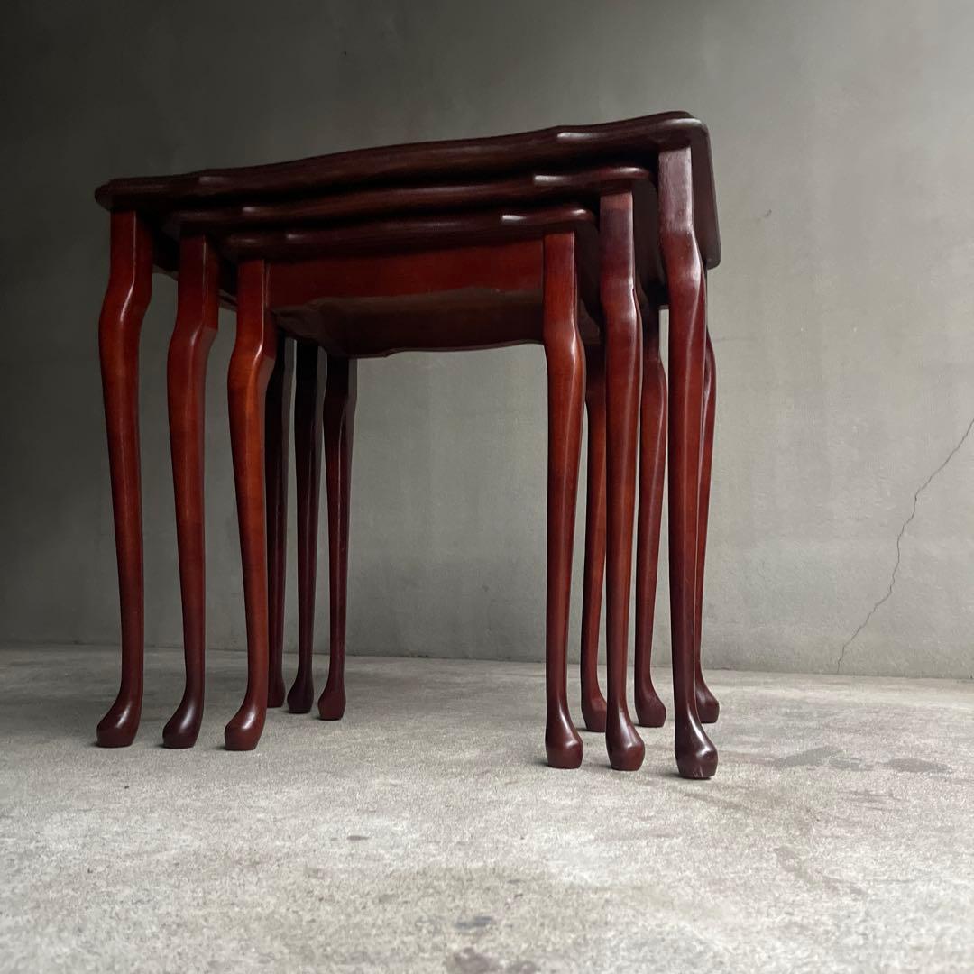 英国クラシック　猫脚　ネストテーブル オールドヴィンテージ