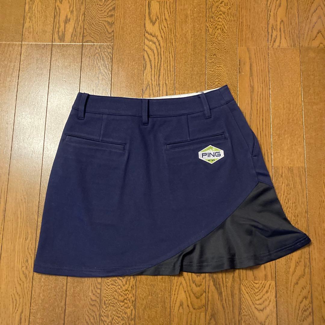 新品 PING ピン　セットアップ　ウール混セーター　スカート 上下セット M