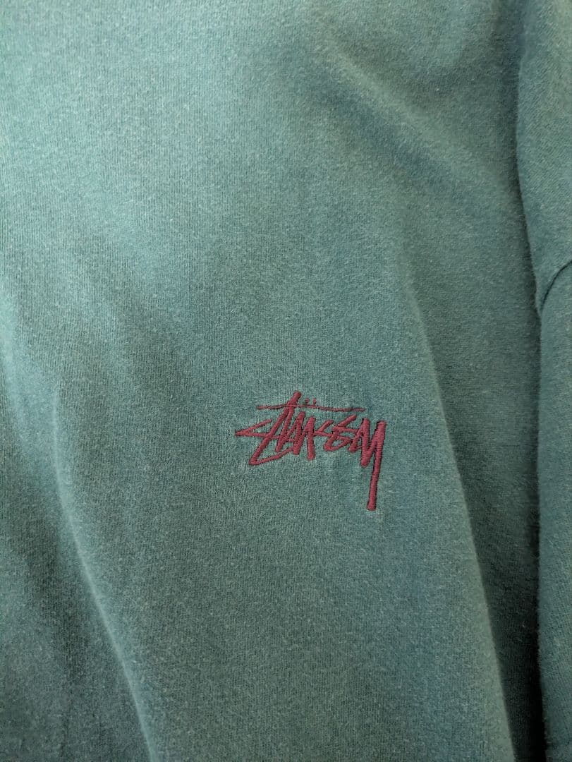 Stussy 80s モックネック　グリーン Tシャツ Sサイズ