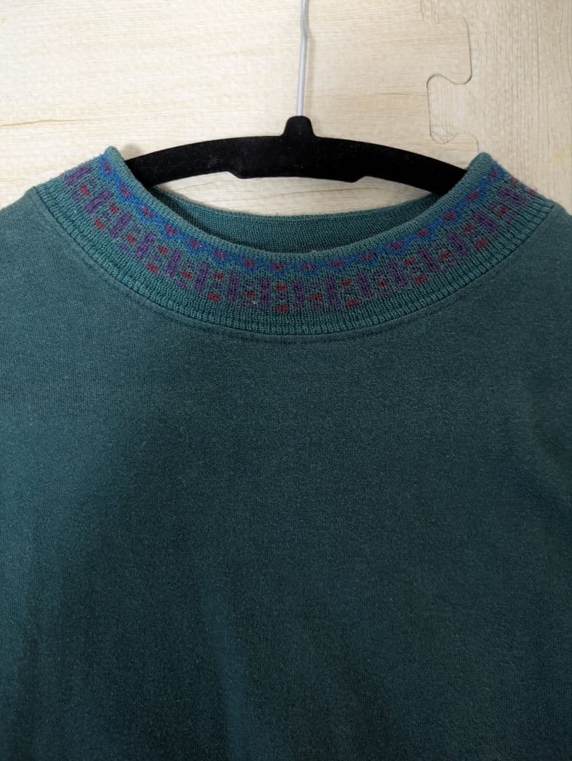 Stussy 80s モックネック　グリーン Tシャツ Sサイズ