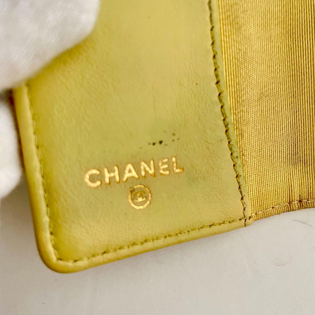 CHANEL✨シャネルマトラッセ キルティングレザー イエロー キーケース４連