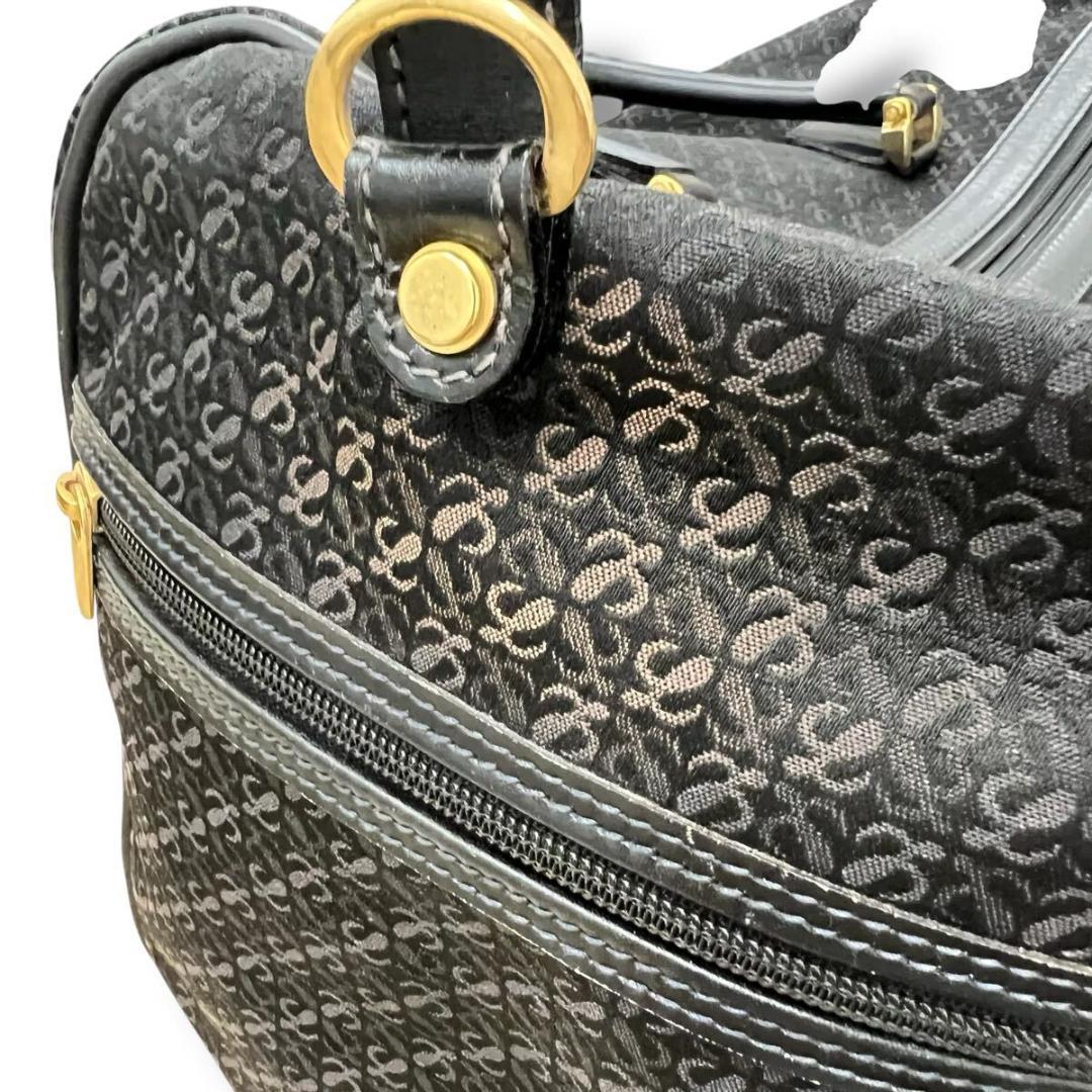 ☆LOEWE ロエベ ボストンバッグ ブラック キャンバス アナグラム