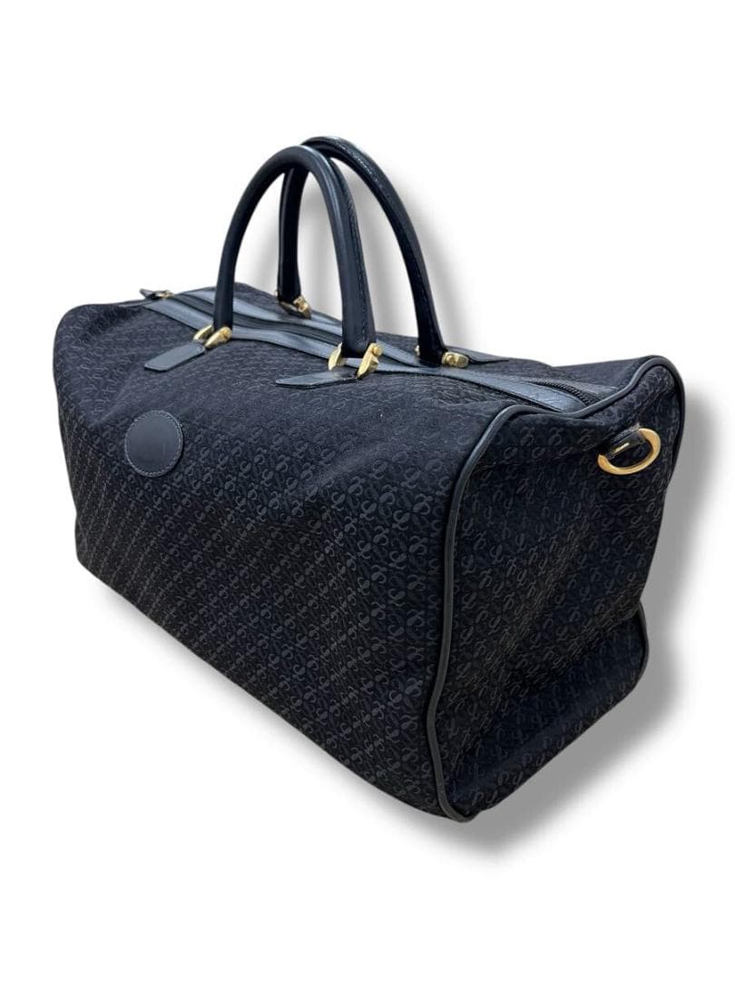 ☆LOEWE ロエベ ボストンバッグ ブラック キャンバス アナグラム