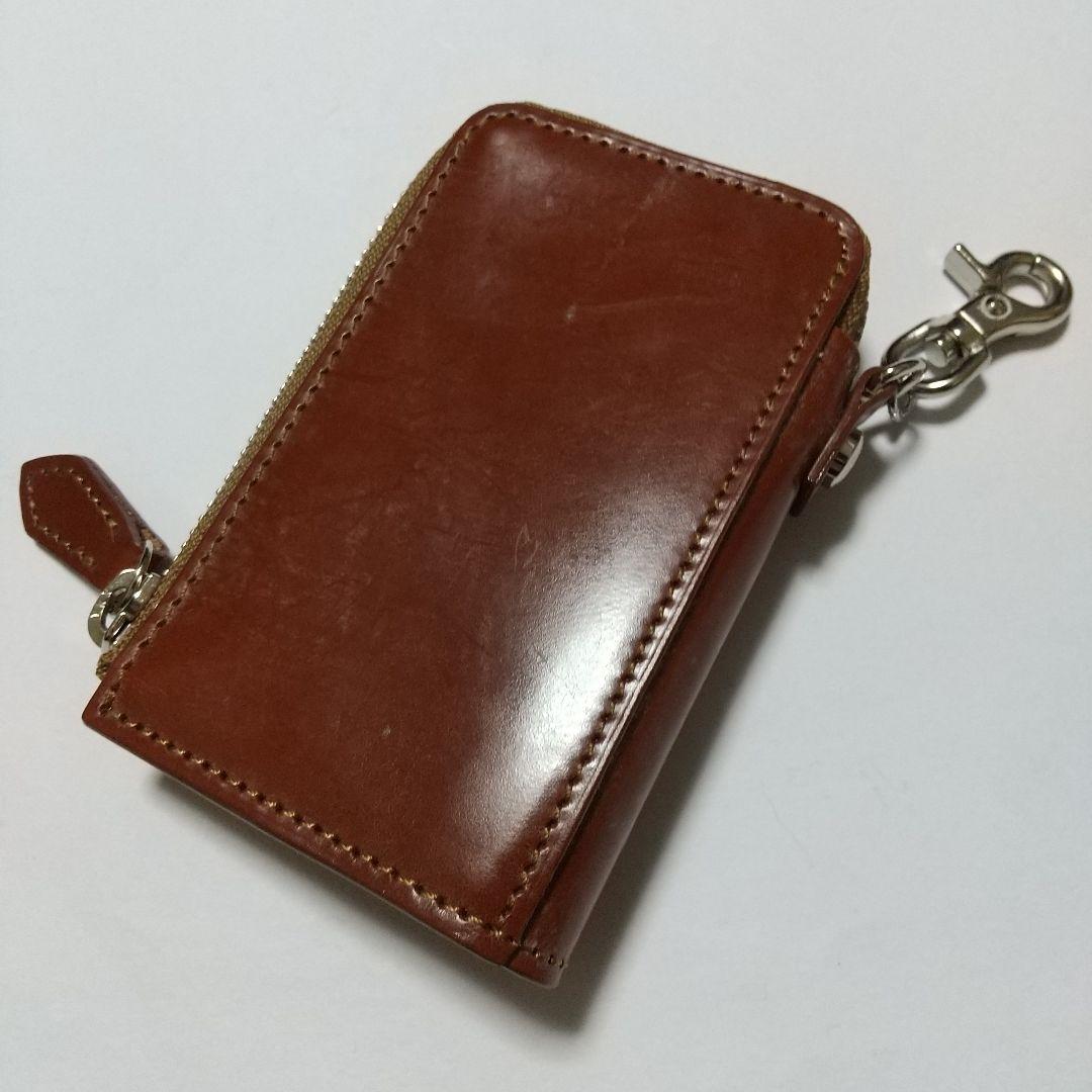 美品 SOMES SADDLE ブライドルレザー キーケース カードケース