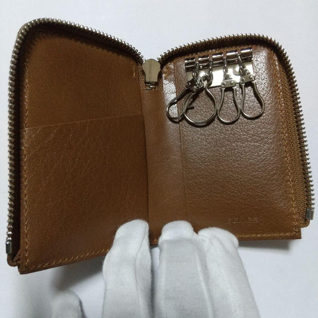 美品 SOMES SADDLE ブライドルレザー キーケース カードケース