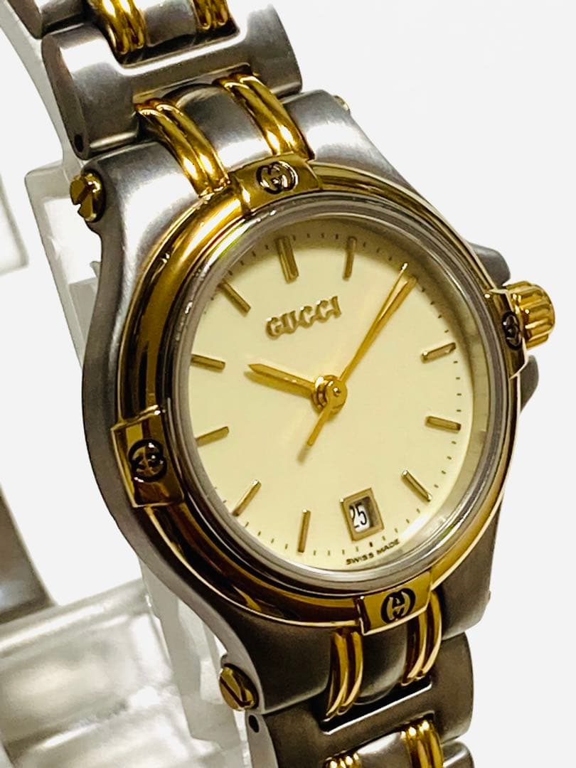 【付属品有】 GUCCI グッチ　コンビ　ビンテージ　レディース腕時計