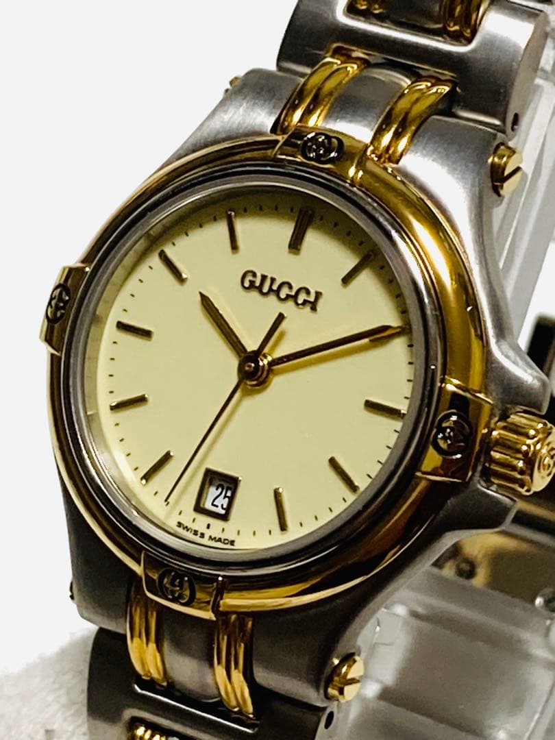【付属品有】 GUCCI グッチ　コンビ　ビンテージ　レディース腕時計