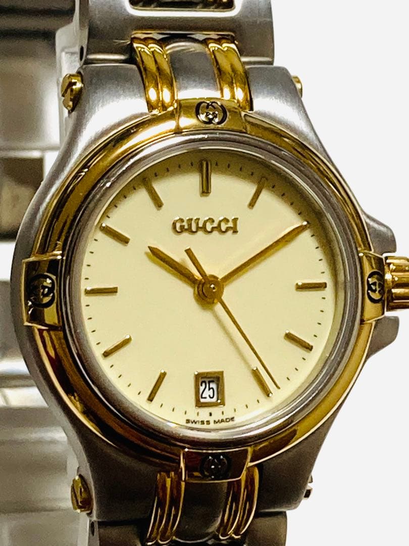 【付属品有】 GUCCI グッチ　コンビ　ビンテージ　レディース腕時計