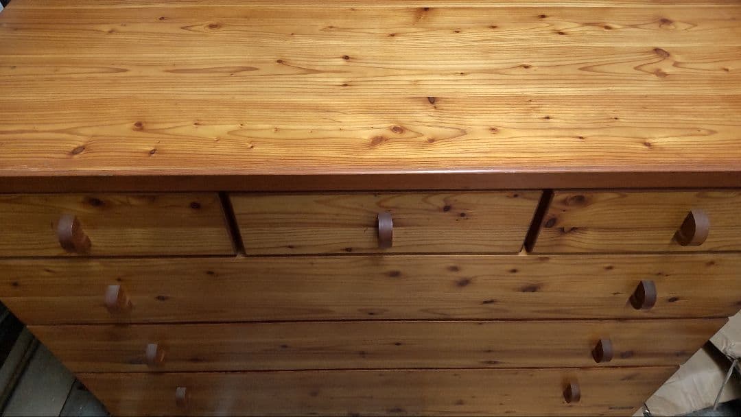 天然木化粧合板タンス