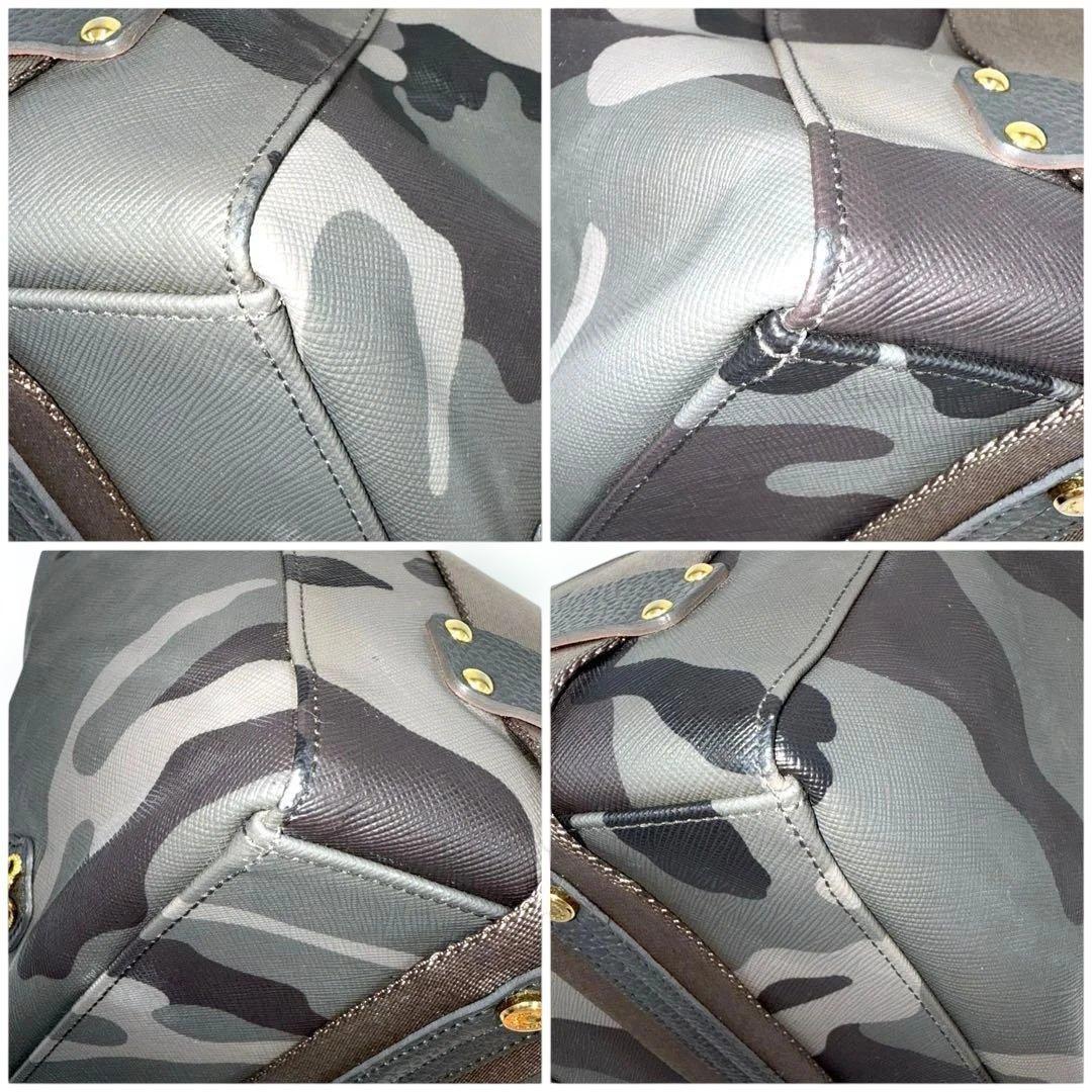 ✨良品✨ADMJ カモフラ柄 トートバッグ 王冠 A4ファイル対応 日本製