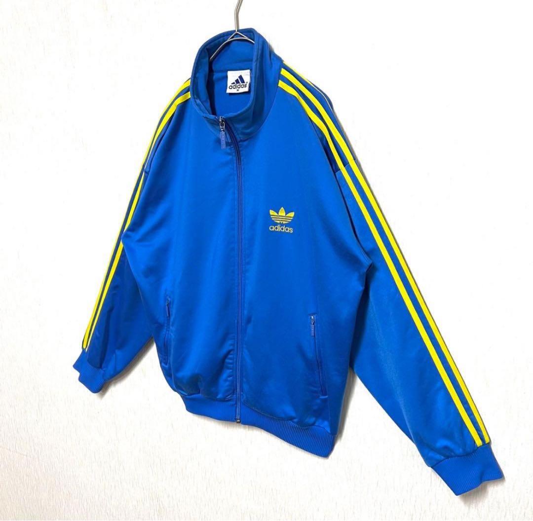 【レアカラー‼️】90s adidasファイヤーバードジャージ M 青 黄 古着