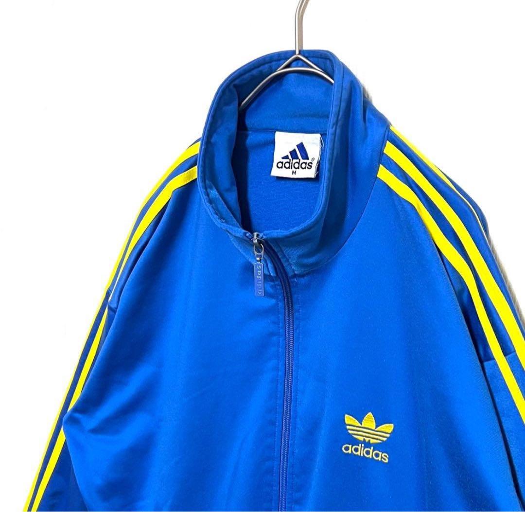 【レアカラー‼️】90s adidasファイヤーバードジャージ M 青 黄 古着
