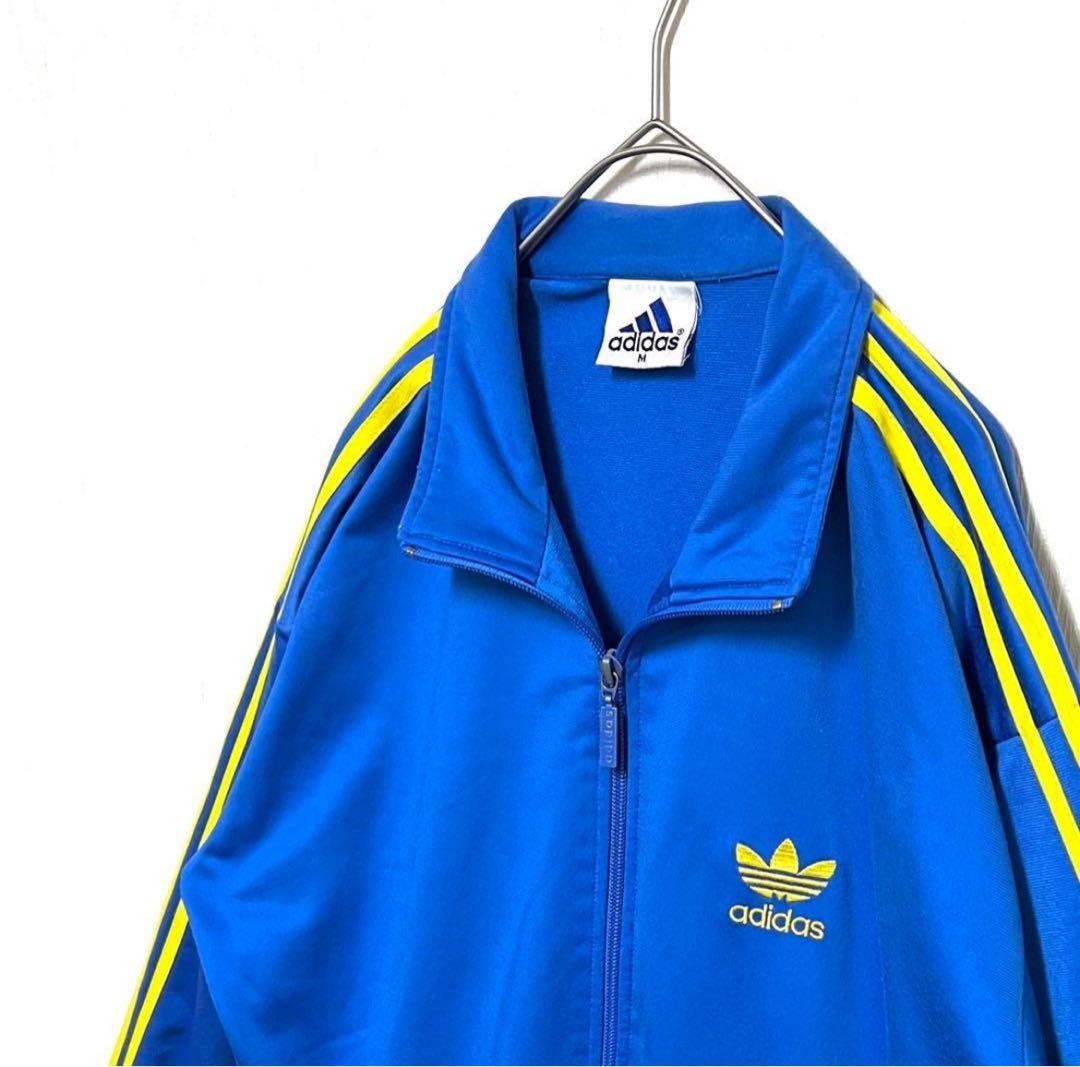 【レアカラー‼️】90s adidasファイヤーバードジャージ M 青 黄 古着