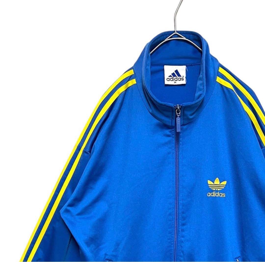 【レアカラー‼️】90s adidasファイヤーバードジャージ M 青 黄 古着