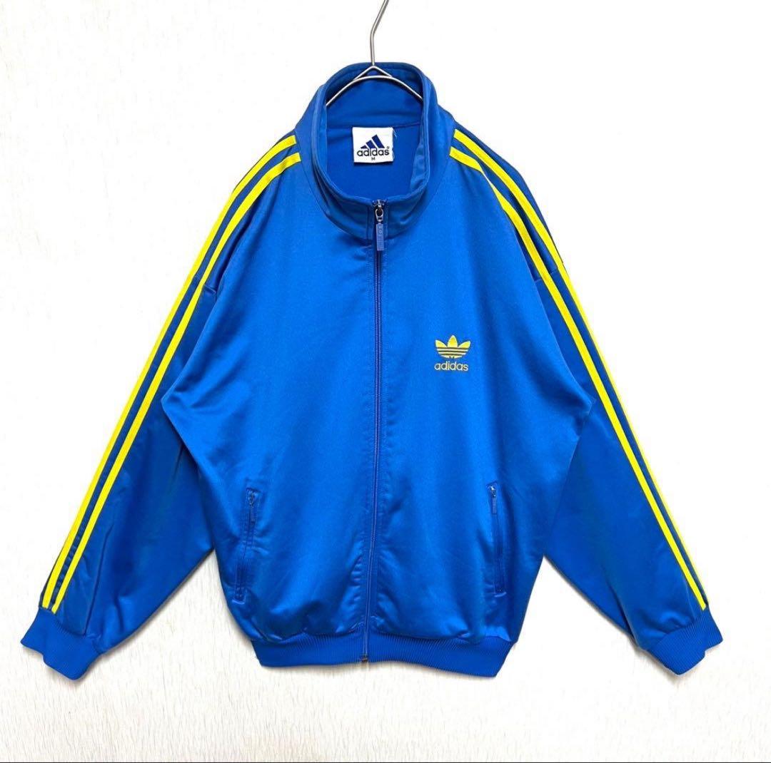 【レアカラー‼️】90s adidasファイヤーバードジャージ M 青 黄 古着