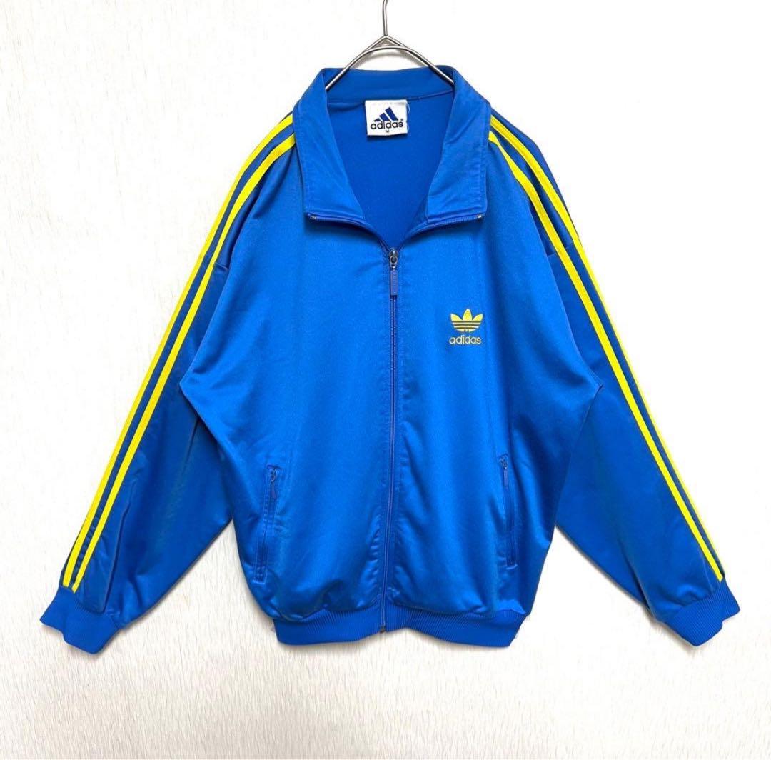 【レアカラー‼️】90s adidasファイヤーバードジャージ M 青 黄 古着