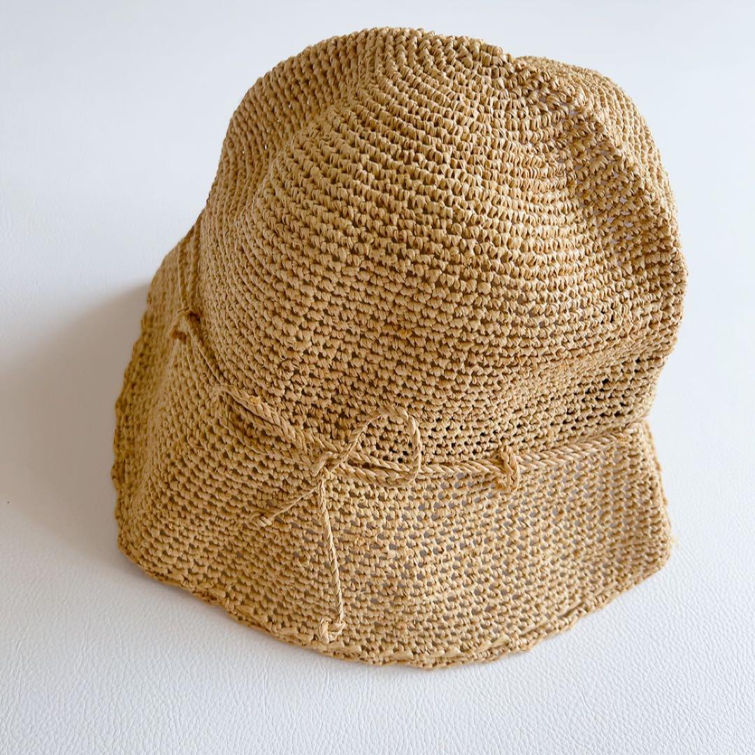 ヘレンカミンスキー　レースラフィアハット　希少デザイン　麦わら帽子　折りたたみ