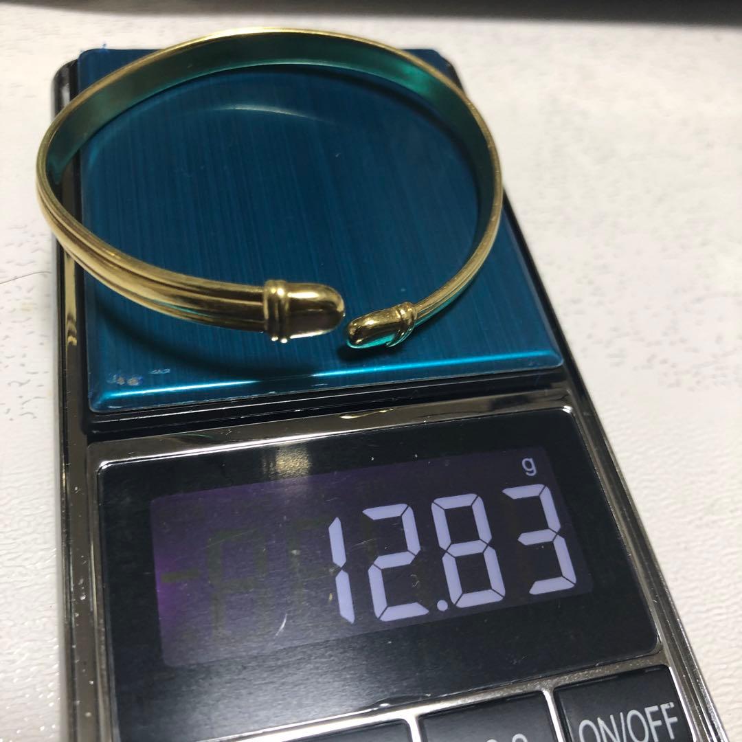 k18,Mゴールド バングル 12.83g シンプル