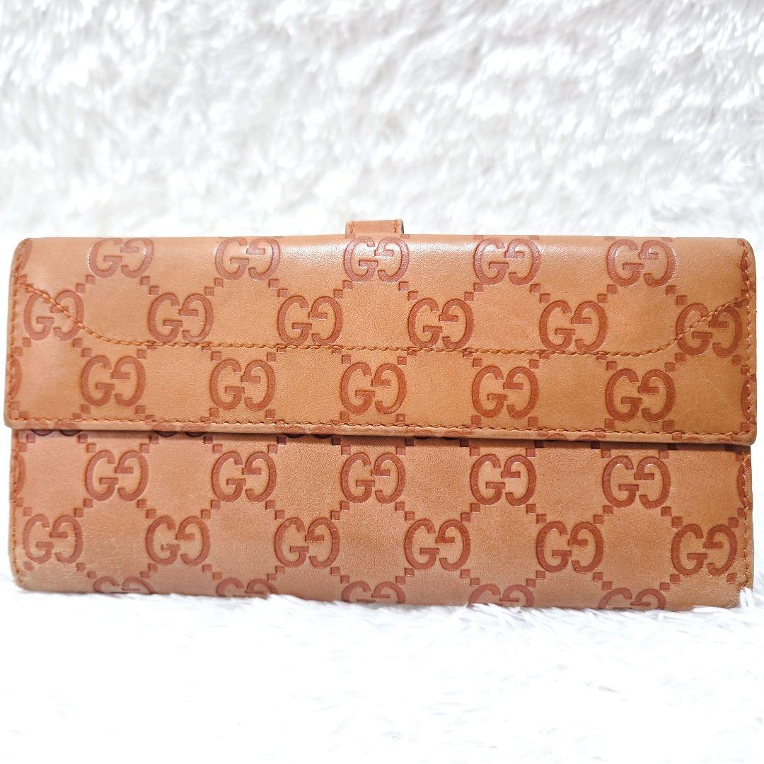 GUCCI グッチ ホースビット ジャッキー 長財布 GG柄 型押し レザー