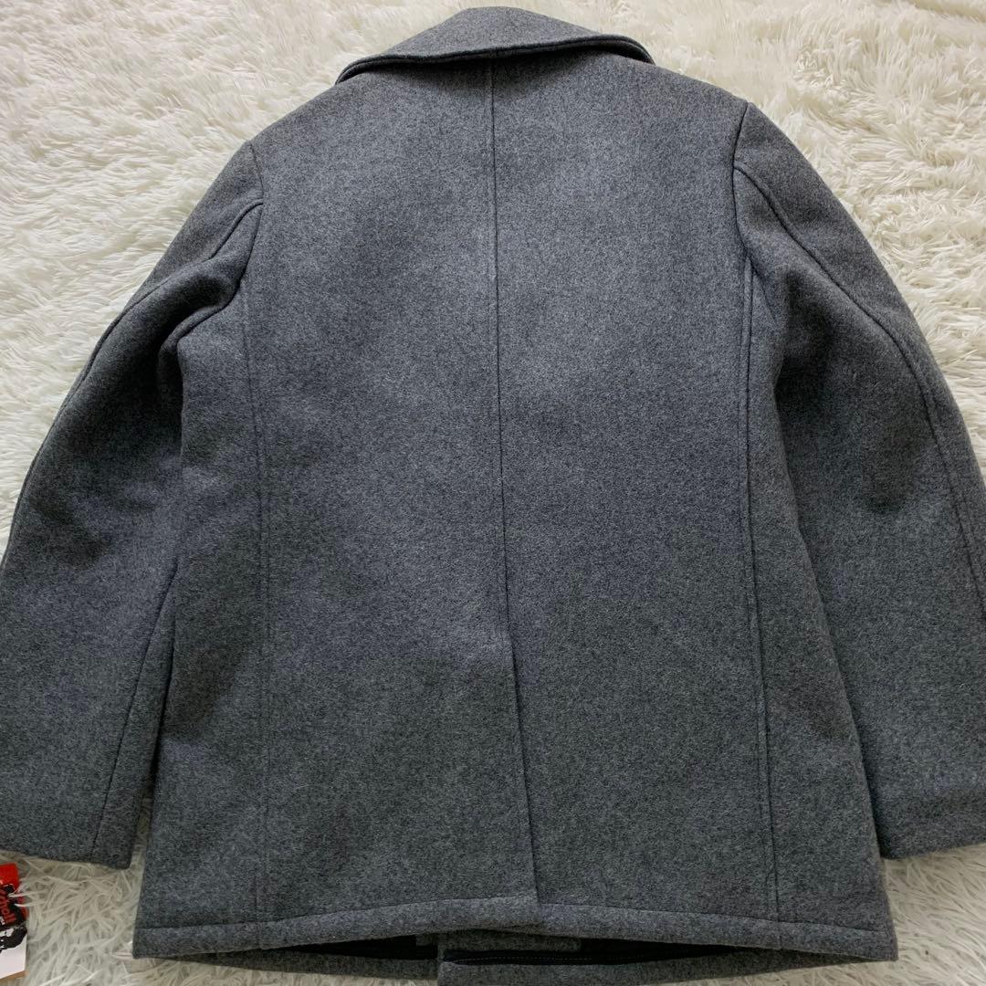 未使用/タグ付■SCHOTT ピーコート 740 ライトグレー 38