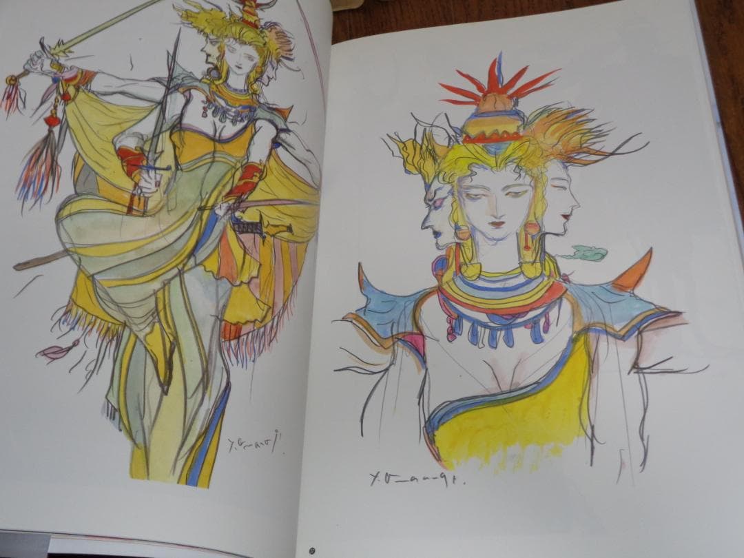 天野喜孝サイン入り　空想画集　ファイナルファンタジーの世界