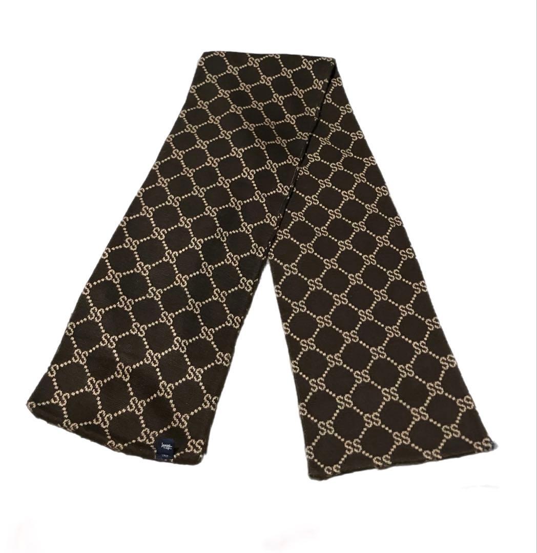 old stussy 紺タグ モノグラム マフラー パロディ