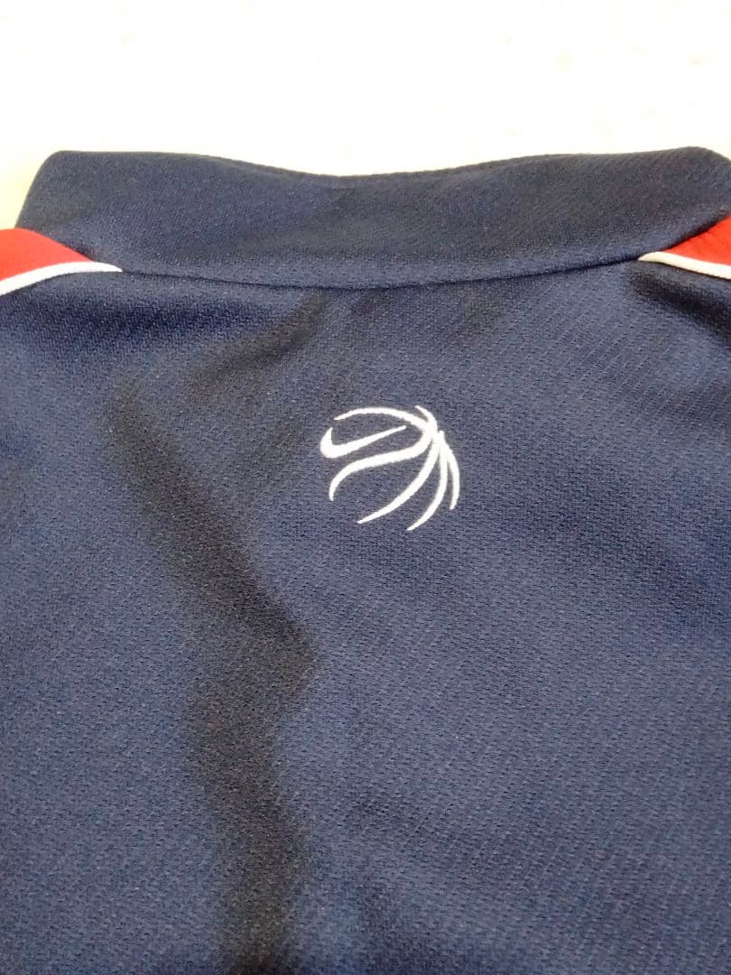 90s NIKE ナイキ スナップボタン セットアップ ネイビー Ｌ バスケ