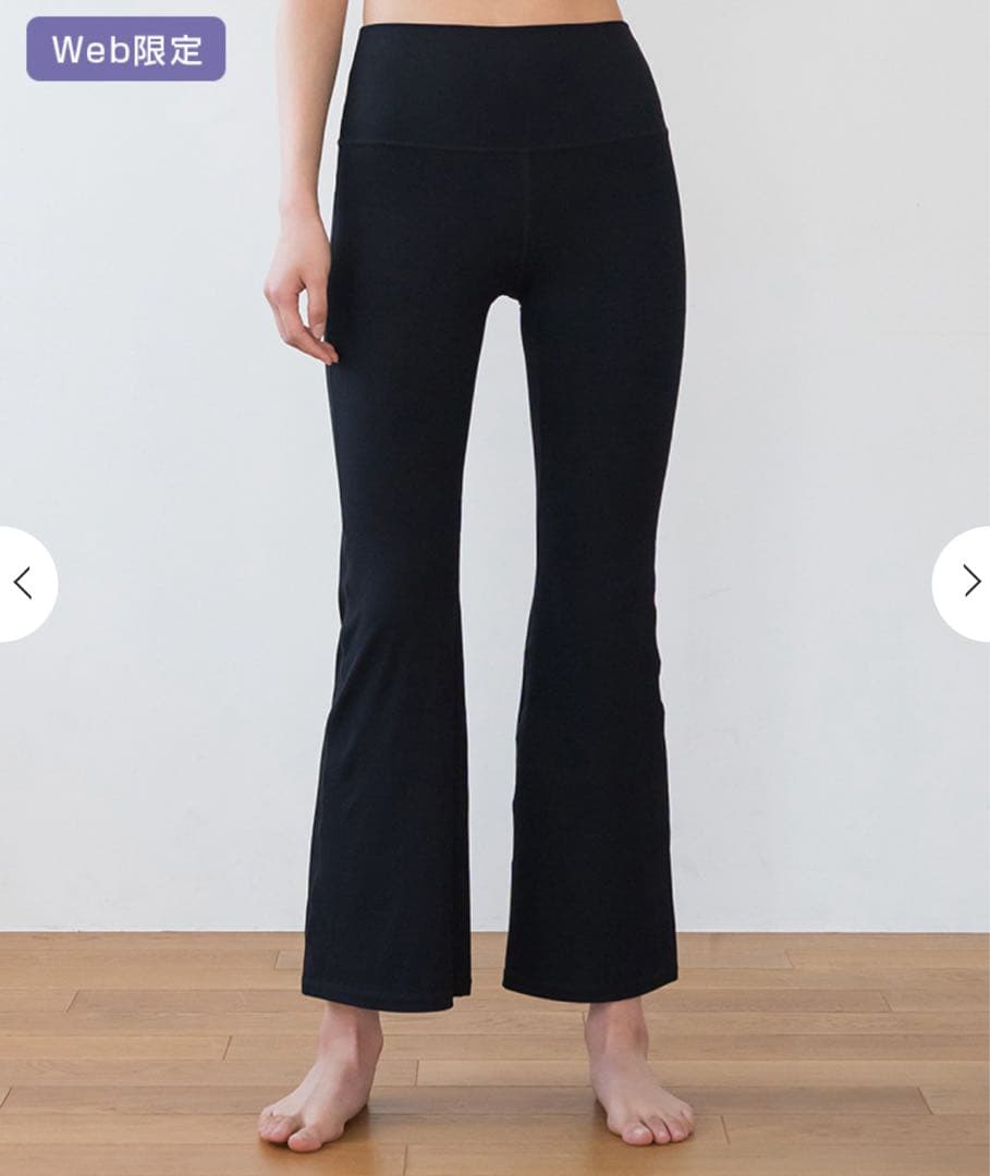 @@@　【SUKALA】ベーシックリブフレアパンツ　Sサイズ ブラック