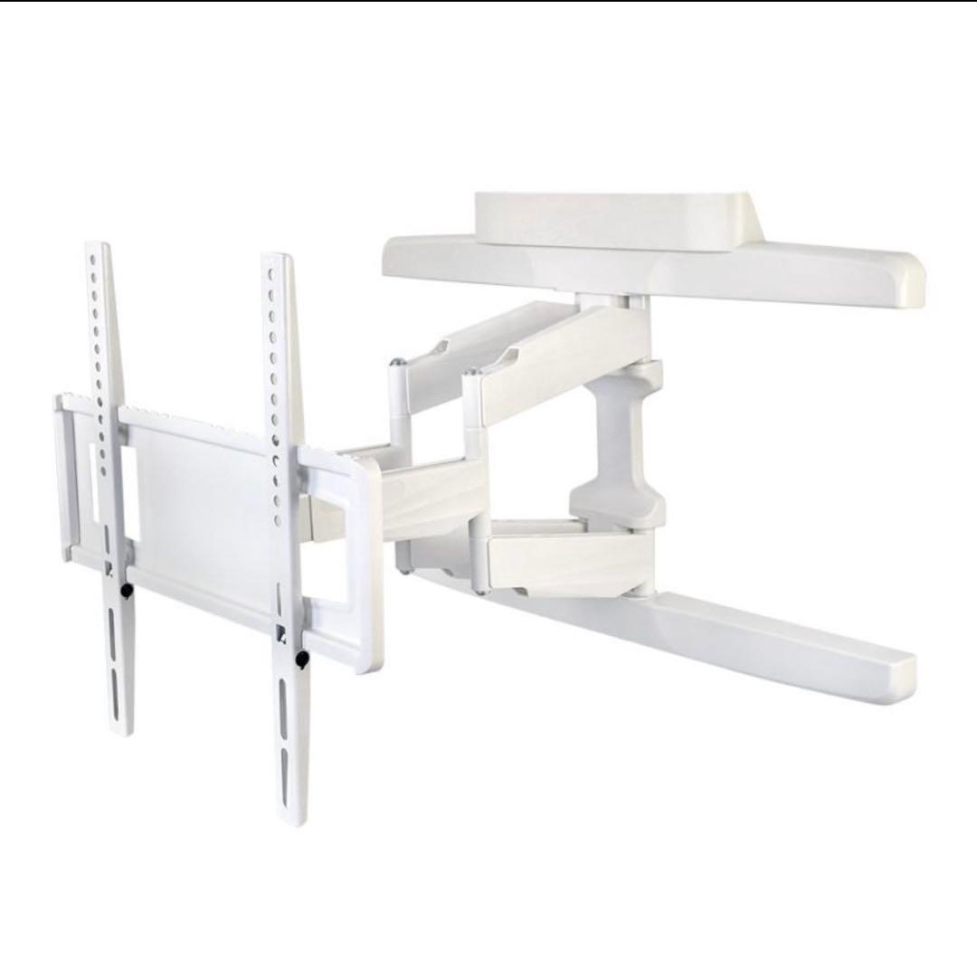 テレビ壁掛け金具 ホワイト　収納付き 37-65インチ対応 VA226 Mサイズ