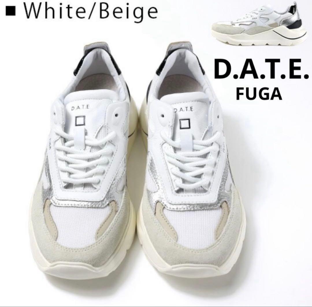 D.A.T.E. FUGA ホワイト/ベージュ スニーカー