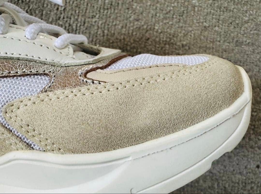 D.A.T.E. FUGA ホワイト/ベージュ スニーカー