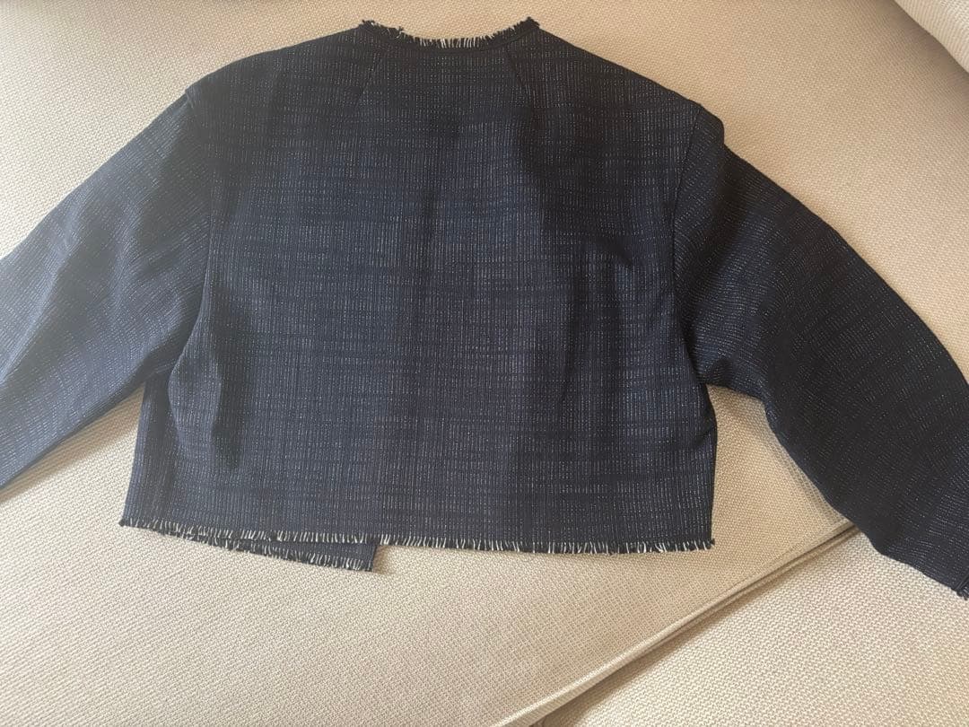 【美品】トゥモローランド ボールジィ　ツイード　ノーカラージャケット