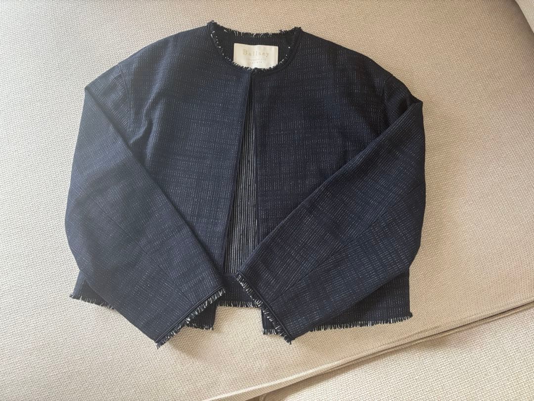 【美品】トゥモローランド ボールジィ　ツイード　ノーカラージャケット