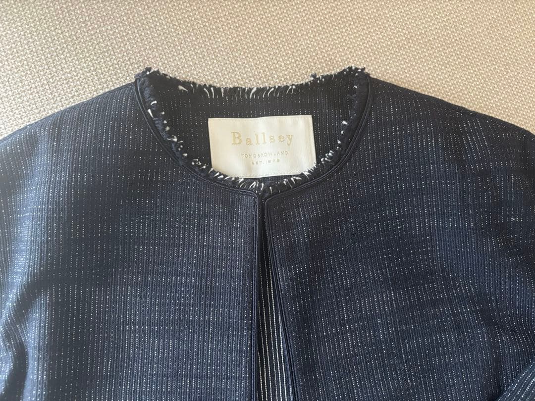 【美品】トゥモローランド ボールジィ　ツイード　ノーカラージャケット