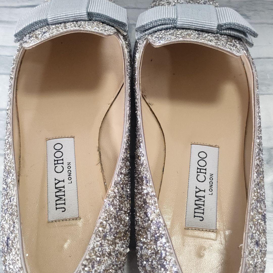 箱付き✨ジミーチュウ　GALA　グリッターパンプス　シルバー×パープル　37