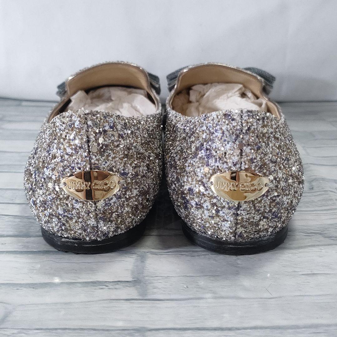 箱付き✨ジミーチュウ　GALA　グリッターパンプス　シルバー×パープル　37