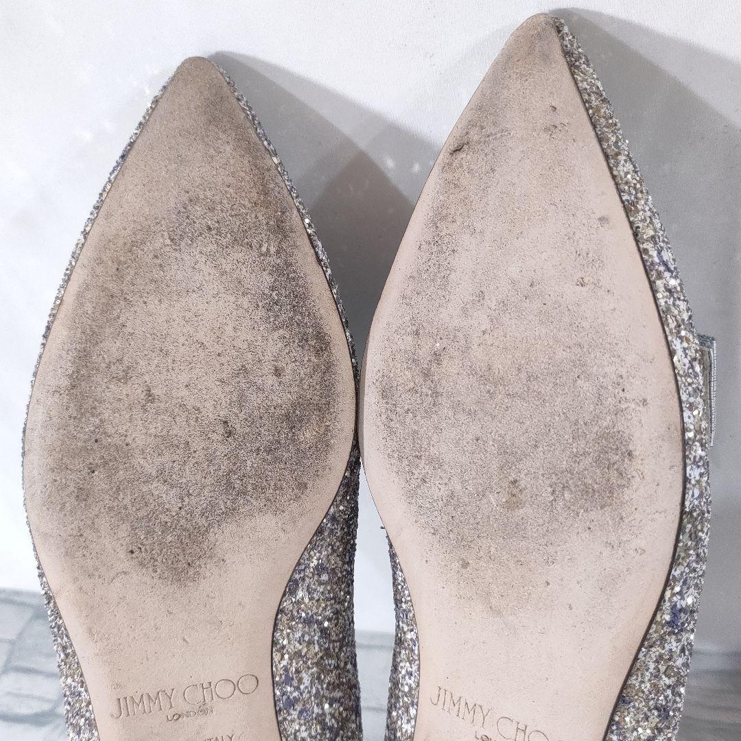 箱付き✨ジミーチュウ　GALA　グリッターパンプス　シルバー×パープル　37